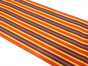 縞模様織り出し　紬　全通袋帯